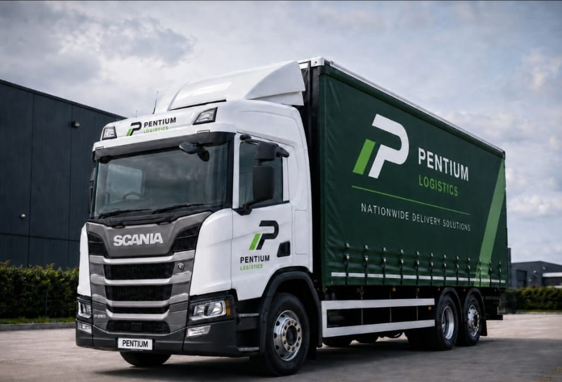 Pentium Logistics Scania curtainside rigid truck